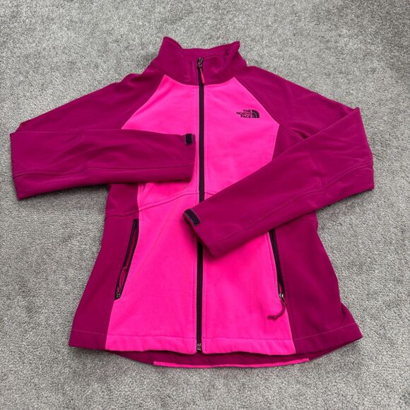 The North Face Nimble Softshell Jacket Womens Small Pink Color-Block Outdoor - Picture 1 of 16